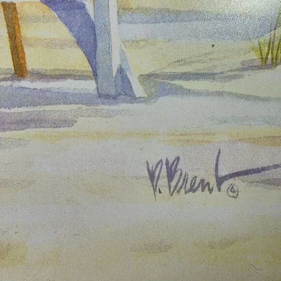 Set of two Placemats Beach Coast Vacation Shore Ocean nautical blue sky clouds - Picture 3 of 6